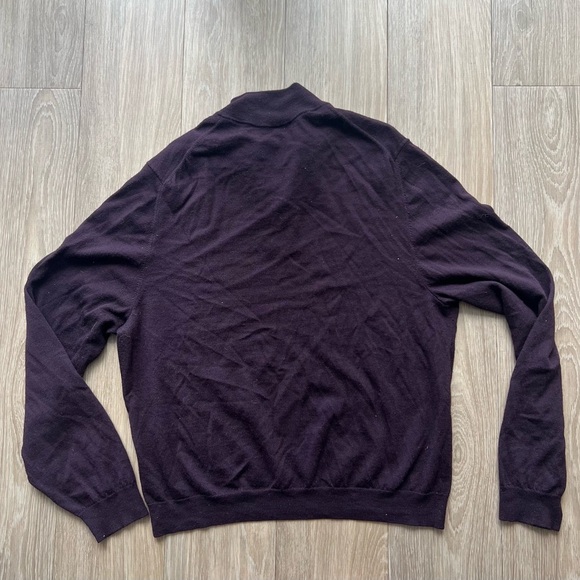 The Men's Store at Bloomingdale's Quarter Zip Merino Wool Sweater Men's 2XL - Picture 2 of 5